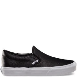 Vans Perf Leather Slip-On In Black