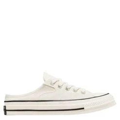 Converse Chuck 70 Mule Recycled Canvas In Egret/Egret/Black