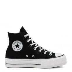 Converse Women's Chuck Taylor All Star Canvas Platform Hi In Black/White/White
