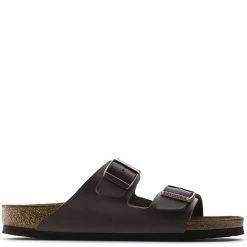 Birkenstock Arizona Birko-Flor In Dark Brown (Narrow Width)