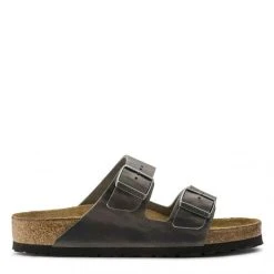 Birkenstock Arizona Softbed Oiled Leather In Iron