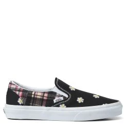 Vans Women's Classic Slip On In Floral Plaid Patchwork