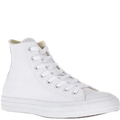 Converse Chuck Taylor All Star Mono Leather High Top In White Monochrome