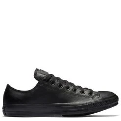 Converse Chuck Taylor All Star Mono Leather Low Top In Black Monochrome