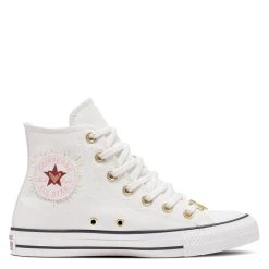 Converse Women's Chuck Taylor All Star Hi Hearts In Vintage White/White