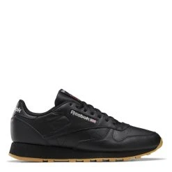 Reebok Women's Classic Leather In Core Black/Pure Grey 5/Rubber Gum 3