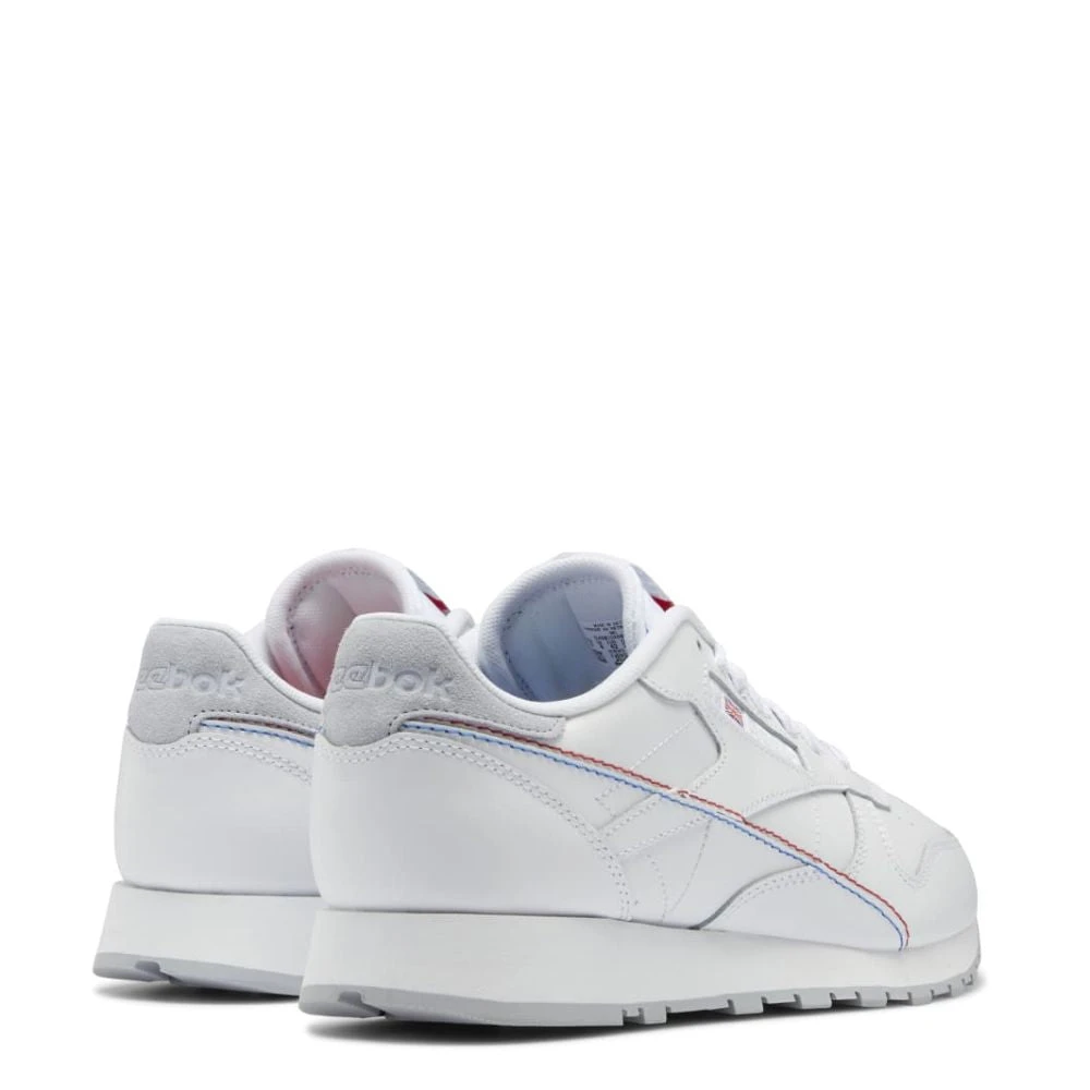 Reebok Men's Classic Leather In Ftwr White/Vector Blue - Image 3