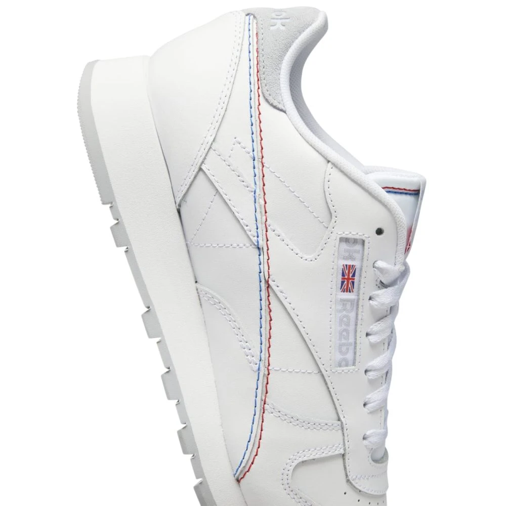 Reebok Men's Classic Leather In Ftwr White/Vector Blue - Image 4