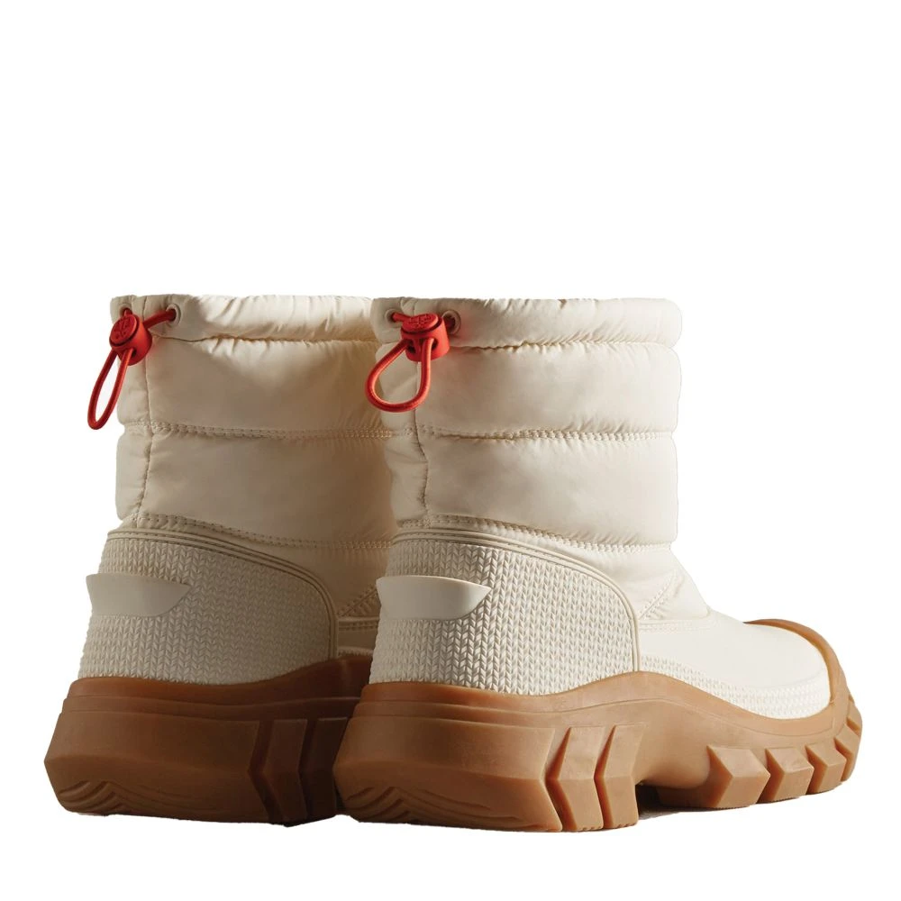 Hunter Women's Intrepid Insulated Short Snow Boots In White Willow/Gum - Image 3