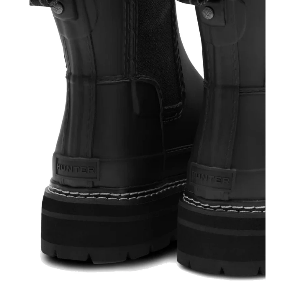 Hunter Women's Refined Stitch Detail Chelsea Boots In Black - Image 3